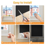 Keeswin Blackout Shades Curtains for Bedroom, No Drill Blinds for Windows, Portable DIY Blackout Blinds with Stickers for Baby Nursery, Bedroom and Travel (118 x 57 Inch) Keeswin