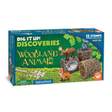 MindWare Dig it Up! Woodland Animals Excavation Kit - Educational Toys for Kids 4 and Up - Dig Kit with 12 Stumps, 12 Animal Figurines, 12 Chisels - Group or Classroom Activities & Birthday Parties MindWare