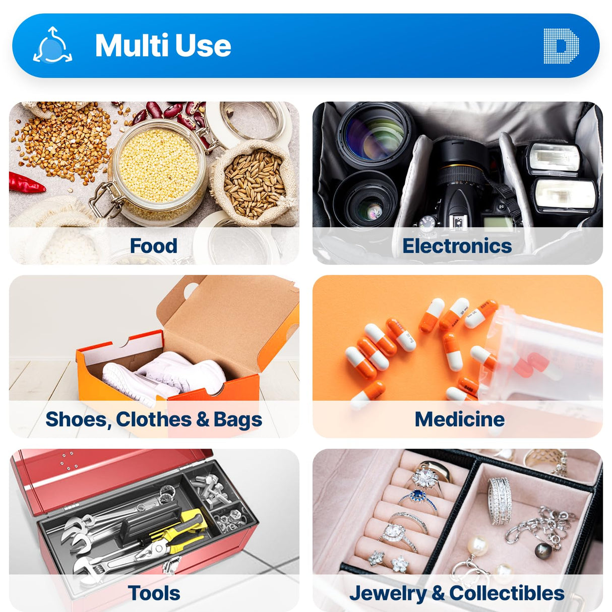 Dry & Dry 20 Gram [14 Packets] Orange Indicating Silica Gel Packets Desiccants - Food Safe Silica Packs, Silica Gel, Silica Packets, Desiccant Packs for Food Storage Dry & Dry