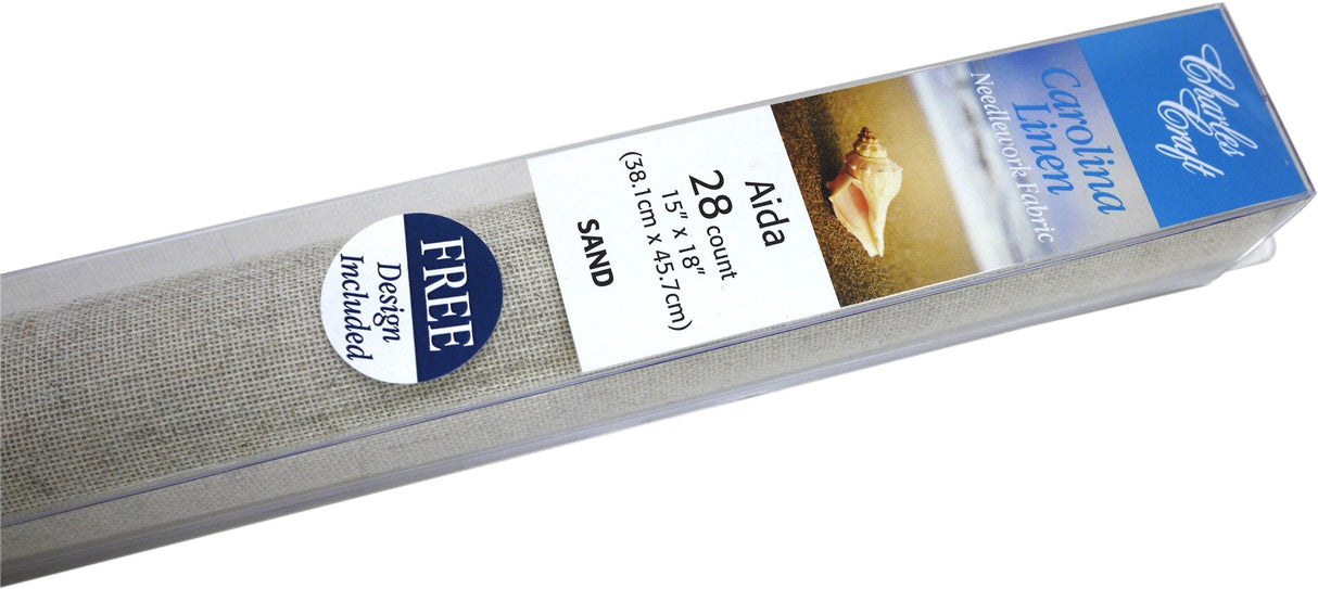 DMC Charles Craft Carolina Linen 28 Count 15"X18" Box, Sand DMC