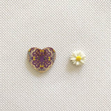 DPXWCCH 4 Pieces Heart Floral Needle Minders for Cross Stitch Wooden Magnetic Needle Keepers Embroidery Needlework Accessories DPXWCCH