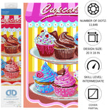 DIAMOND DOTZ Cup Cakes Diamond Painting Kits for Adults - Diamond Art Kits a Relaxing Creative Craft Kit with Dotz Gems 20x16 DIAMOND DOTZ