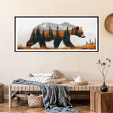 LOMSIOY 5D Large Diamond Art Kits for Adults, Bear Diamond Painting Kits for Beginner, Forests Diamond Art with Round Full Drill Rhinestone Crafts Gem Arts for Home Wall Decor 31.5 x 11.81 inch LOMSIOY