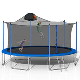 Awlstar 1000 LBS 14FT Outdoor Trampoline with Basketball Hoop & Safety Enclosure Net -ASTM Approved, Recreational Heavy-Duty Trampoline for Kids Adult Awlstar