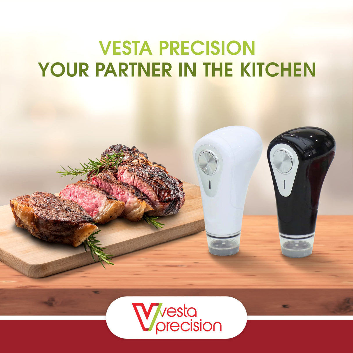 Vacuum Sealer by Vesta Precision - Handheld Vac 'n Seal | Extends Food Freshness | Fast and Powerful Vacuum | Compact Design | Long Battery Life | Works with valved Vacuum Bags, Bottles, and Canisters V Vesta Precision