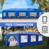 susici 10x30 Blue Outdoor Party Tent with 8 Removable Sidewalls Outdoor Tents for Parties Gazebo Canopy Tent Event Tent for Wedding, Birthday, Garden Parties and Backyard Patio BBQ Camping susici
