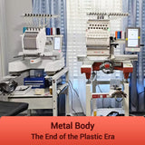 POOLIN The Mirror Multi Needles Commercial Embroidery Machine with Auto Color Change, 13.8x19.7 Inch Embroidery Area, WiFi Transfer, Includes All Accessories for Hats, T-Shirts & Hoodies Poolin