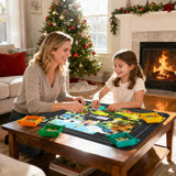 LOTMOFUN Puzzle Board for 1000 Pieces with Angle Adjustable Stand, Patented Lightweight Felt Jigsaw Puzzle Board with 6 Sorting Trays & Cover, Jigsaw Puzzle Table with Storage & Non-Slip Surface