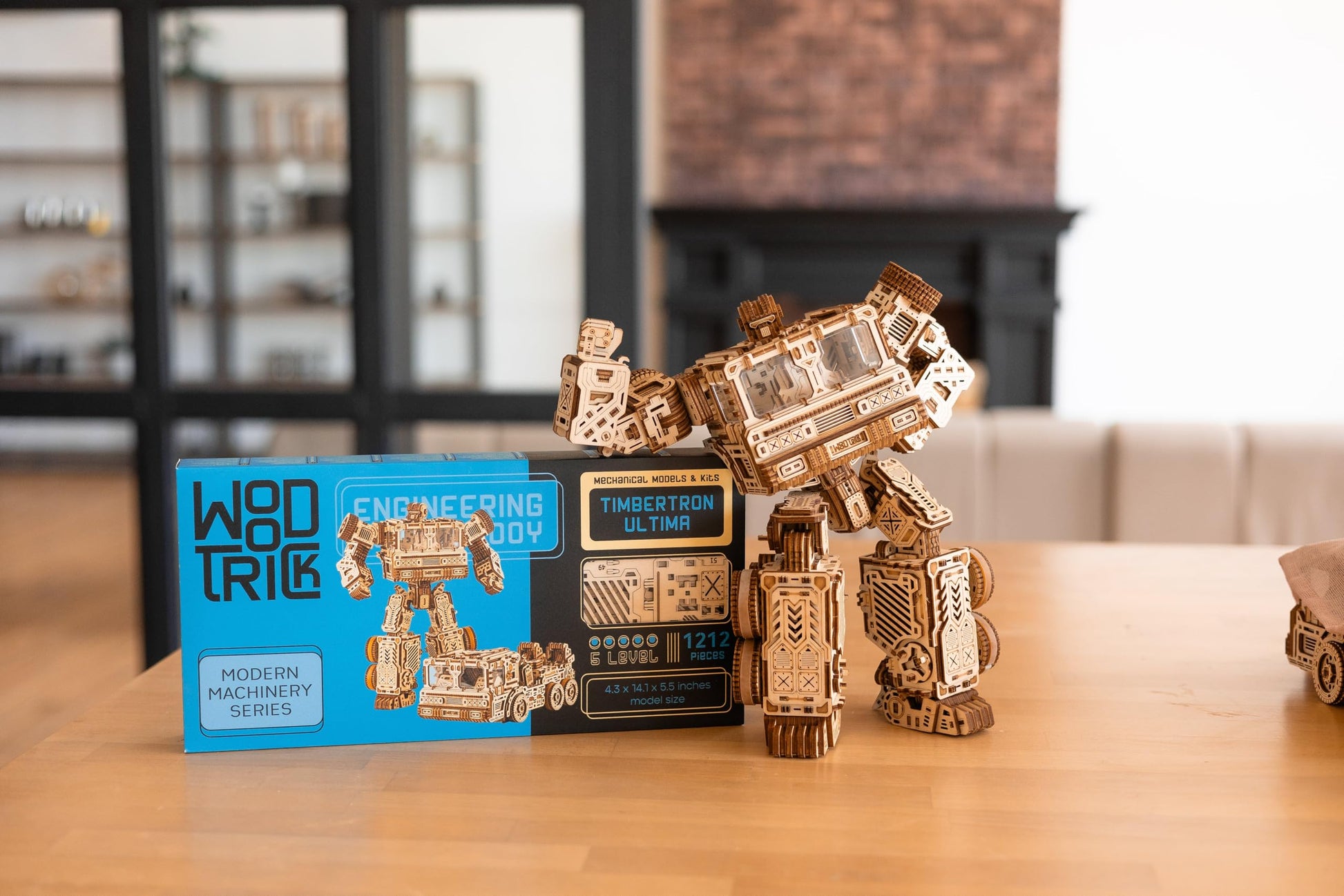 Wood Trick Timbertron Robot & Truck 3D Wooden Puzzles for Adults and Kids to Build - Rides up to 9 ft - Wooden Models Engineering DIY Project Mechanical 3D Puzzles Model Kits for Adults - WoodArtSupply