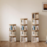 ZeeFu Rotating Bookshelf, 3 Tier 360° Spinning Bookcase Lazy Susan Tower, Multi-Functional Standing Book Shelf Storage Round Carousel for Kids&Adults, Bedroom, Living Room, Study Room, Small Space ZeeFu