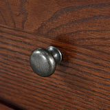 JESONVID Narrow Open End Table with Drawer, Solid Wood Side Table 2-Tier Skinny Table with Storage Shelves Slim Nightstand Small Sofa End Table for Living Room Bedroom-Cherry Walnut 004DWA JESONVID