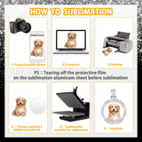 Hicarer 27 Pcs Rhinestone Bezel Pendant Trays Set Thanksgiving Gifts Christmas Gifts include 9 Round 25mm Double Sided Blank Rhinestone Bezel Tray with 18 Sublimation Blank Discs(White) Hicarer