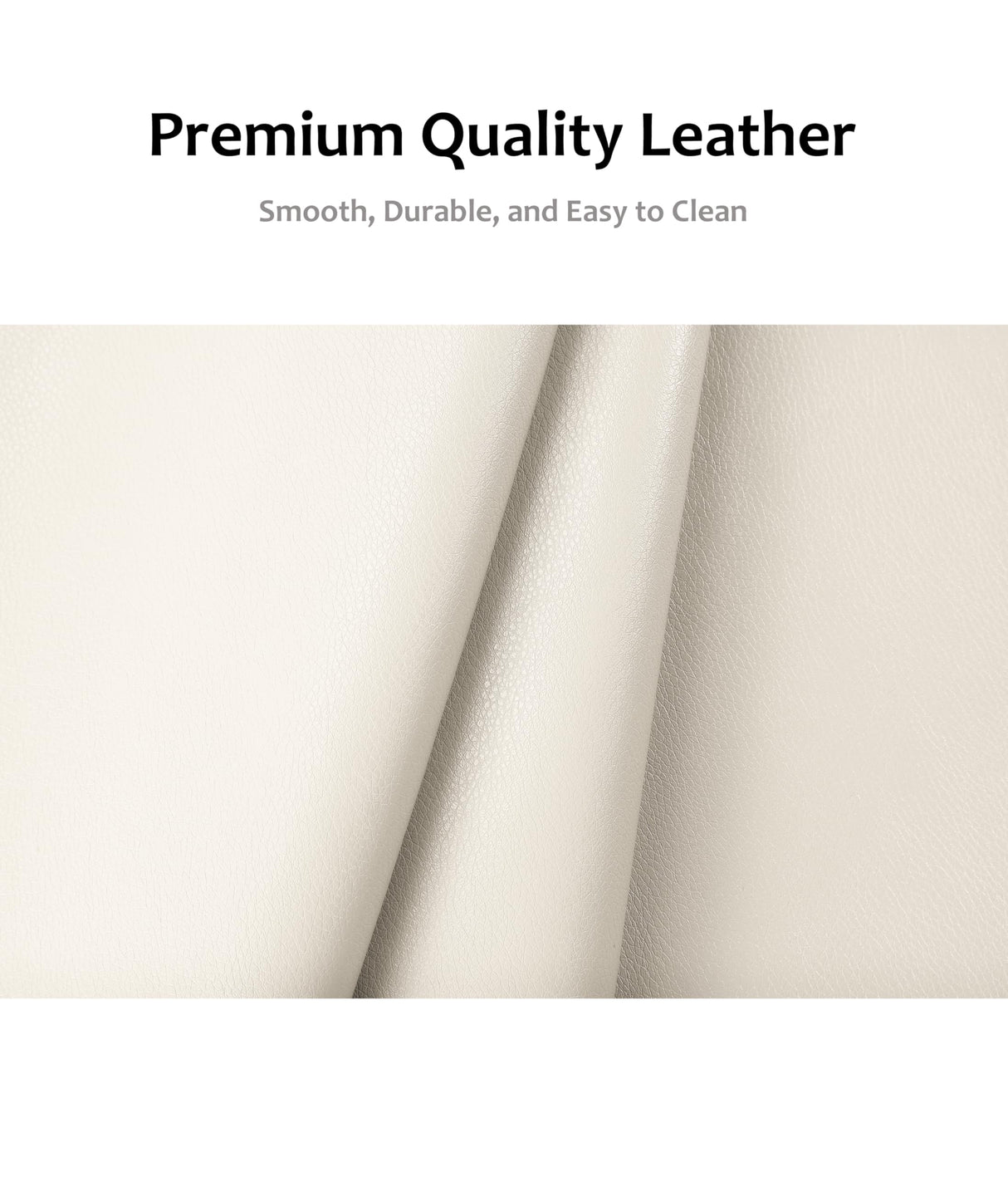 GarveeHome Leather Recliner Chair, Manual Recliner w/Comfortable Arms and Cup Holders for Living Room CF8011 - Beige, Medium GarveeHome