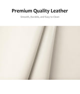 GarveeHome Leather Recliner Chair, Manual Recliner w/Comfortable Arms and Cup Holders for Living Room CF8011 - Beige, Medium GarveeHome