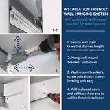 Sauder GarageCore 83" Deep Cabinet & Door Bundle, White Finish Sauder