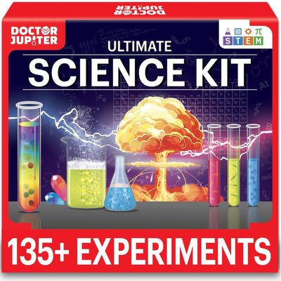Doctor Jupiter Ultimate Science Kit, Chemistry Set for Kids Ages 8-9-10-11-12-13-14 | Birthday Gift Ideas for Boys & Girls 8+ Years Old | STEM Toy with 135+ Experiments | Learning & Educational Kits