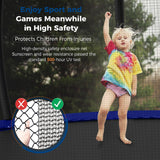 Tatub 14FT Trampoline with Enclosure Net for Kids and Audlts, Outdoor Recreational Pumpkin Trampoline Jumping Exercise Fitness Trampoline Tatub