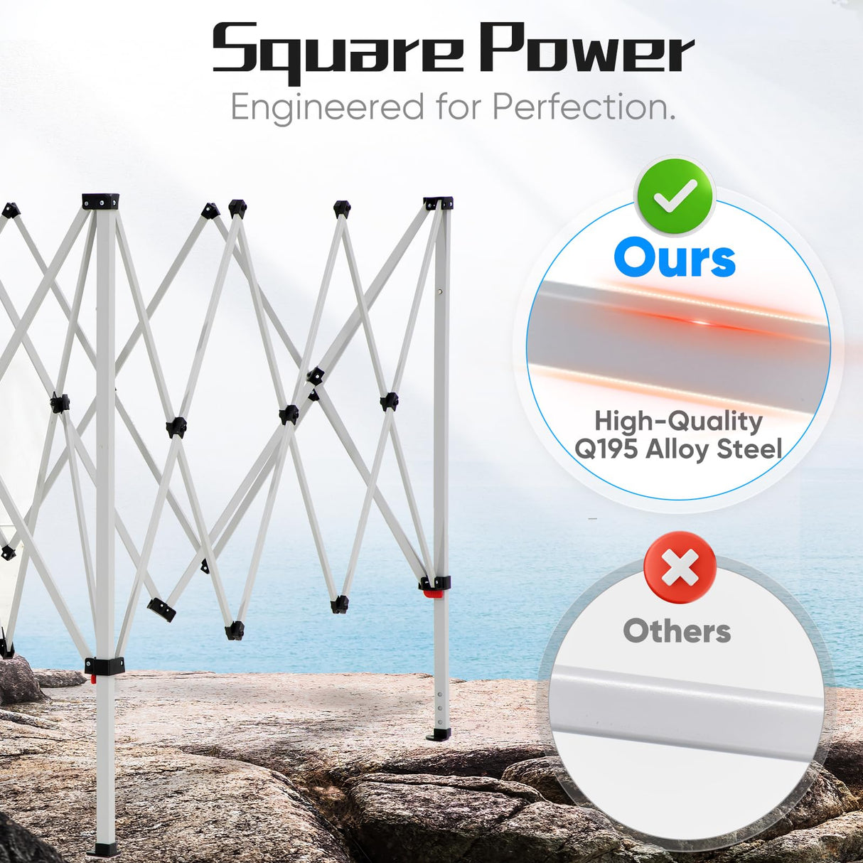 Quictent 10x10 Pop Up Canopy Tent, Outdoor Easy Up Gazebo One Person Set up, Portable and Compact, Shade for Commercial Event Camping Beach Quictent