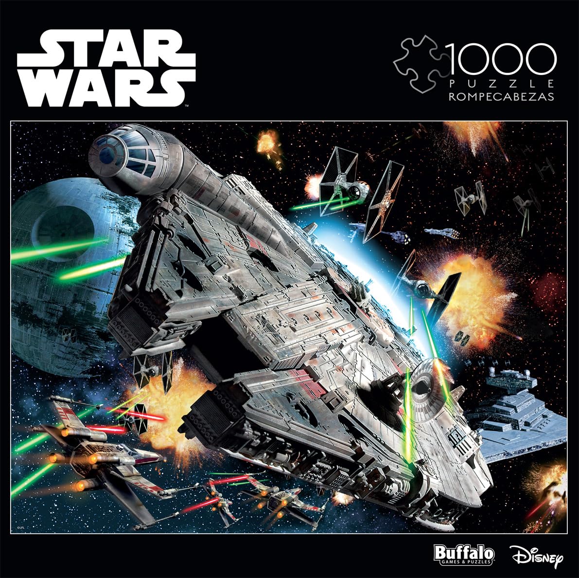 Buffalo Games - Star Wars - Punch It! - 1000 Piece Jigsaw Puzzle for Adults -Challenging Puzzle Perfect for Game Nights - Finished Size is 26.75 x 19.75 Buffalo Games