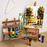 GOTIDEAL Craft Acrylic Paint Set,8 Primary Colors（(120ml,4 oz) Rich Pigments Non-Toxic Washable, Professional Paint for Pouring on Canvas, Rocks, Ceramic, Fabric, Leather, Ideal for Artist, Adults GOTIDEAL