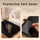 Tektalk 2000 Piece Foldable Jigsaw Puzzle Table with Cover, 3-Tilting-Angle Plateau, Lightweight Portable Felt Puzzle Board with 6 Sorting Drawers (Dark Gray) Tektalk