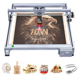 Creality Laser Engraver, 10W Laser Cutter with 0.06mm Light Spot, High Accuracy 3D Engraving Machine, DIY CNC Machine for Wood and Metal, Acrylic, Leather, etc (Falcon 10W) Creality