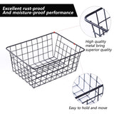 Wire Baskets for Organizing Household 4 Pack Pantry Baskets For Storage Pantry Wire Black Metal Storage Bins Beimu