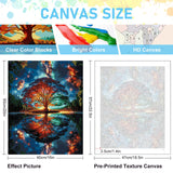 Paint by Numbers Kit for Adults - Tree of Life Acrylic Adult Paint by Number Kits on Canvas for Beginner, Tree of Life DIY Oil Painting by Numbers for Adults Kit, Perfect for Home Decor Gift 16"x20" Offito