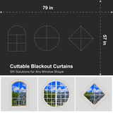 Blackout Curtains for Bedroom - 79" x 57" Portable Blackout Blinds Curtain for Any Windows -100% Blackout Shades Window Film -Temporary Blackout Shades for Baby Nursery,Dorm Room,Travel or Office Use EUHAMS