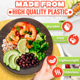 13'' Round Plastic Wood Charger Plates Set of 4 Chargers In Bulk Rustic Wood Round Table Charger Wedding Party Chargers Plate Set for 4 - 13 inch Rustic Kitchen Wood Plate Charger Wedding Table Decor BURIUS