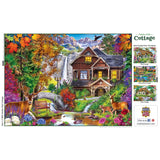MasterPieces 1000 Piece Jigsaw Puzzle for Adults, Family, Or Kids - Hidden Falls Cottage - 19.25"x26.75" Masterpieces