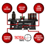 Tactical Traps Patriot 35S Compact Gun Shelf with Trap Door | Compact Firearm Storage with RFID Lock | Easy Installation | Secure & Safe Compartment | 22 ½ ” X 10 ¼” X 4” - Ebony Tactical Traps