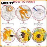 ABEUTY DIY Paint by Numbers for Adults Beginner, Red Car 16x20 inches Number Painting Home Decoration Crafts (No Frame) ABEUTY