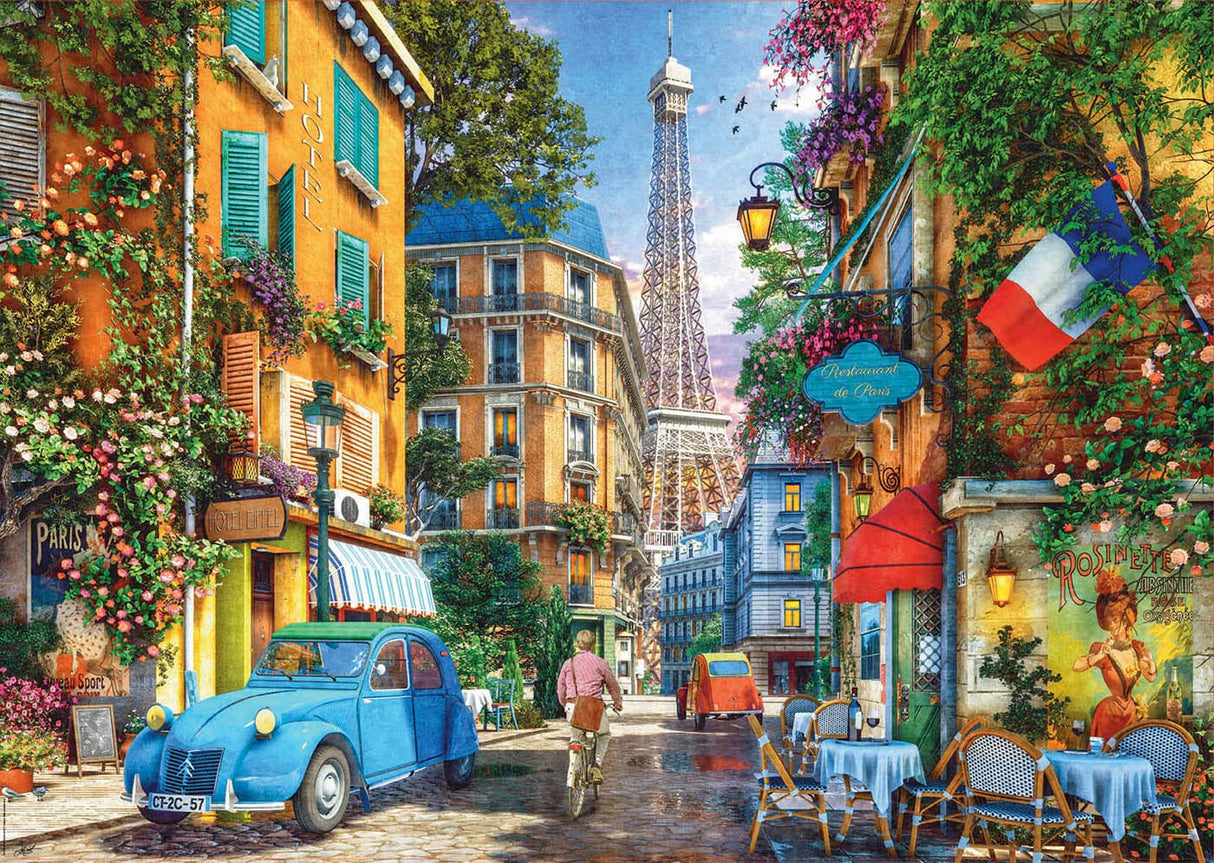 Educa - The Old Streets of Paris - 4000 Piece Jigsaw Puzzle - Puzzle Glue Included - Completed Image Measures 53.5" x 37.75" - Ages 14+ (19284) Educa