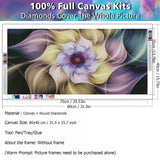YALKIN 5D Large Diamond Painting Kits for Adults (31.49x15.7inch), Full Round Drill Abstract Flower Pictures Arts Paint by Diamonds Kits Diamond Art Kits for Home Wall Decor Relax Gift YALKIN