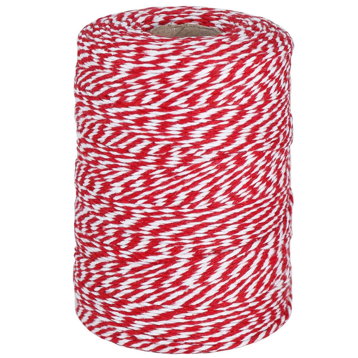 Vivifying Red and White Twine, 656 Feet 2mm Cotton Bakers Twine String for Gift Wrapping, Baking, Butchers, DIY Crafts, Tying Cake and Pastry Boxes Vivifying