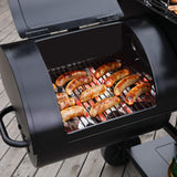 Royal Gourmet CC2036F Barrel Charcoal Grill with Offset Smoker, Outdoor Smoker with 1200 Sq. In. Cooking Area for Outdoor Barbecue Event , Black Royal Gourmet