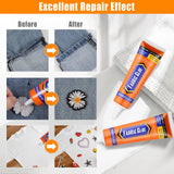 FITTDYHE Fabric Glue Permanent, 60 ML Washable Clear Clothing Glue, Super Fabric Glue for Rhinestones, Patches, Clothes, Denim, Leather, Polyester, Fabrics, Doll Repair, Flannel, Cotton FITTDYHE