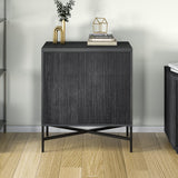 Henn&Hart Brighton Accent Cabinet, 28" Wide, Dark Gray Henn&Hart