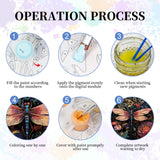 Camocin Paint by Numbers Kit for Adults - Dragonfly Adult Paint by Number Kits on Canvas Without Frame for Beginner, Flowers Oil Painting by Numbers Kit for Gift Home Wall Decor 16x16 Inch Camocin