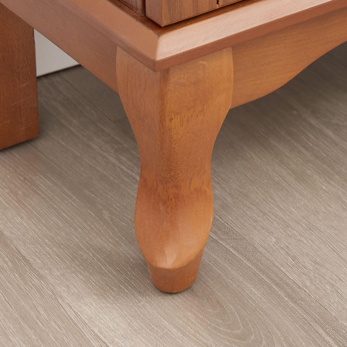 CKEASEAN Lighted Curio Cabinet, 44" H Glass Display Cabinet with 3-Tier Adjustable Glass Shelves, China Cabinet with Mirrored Back Panel for Living Room, Light Blub Included (Dark Oak) CKEASEAN