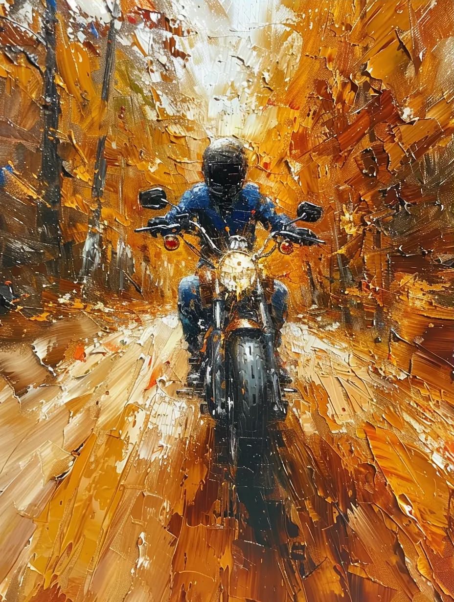 YOUSHIHA Motorcycle Diamond Painting Kits for Adults,Vehicle Diamond Painting Art Kit for Adult,5D Full Drill Diamond Dots Painting for Beginners Home Wall Decor Gifts 12x16 Inch YOUSHIHA