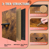 WLIVE 12 Drawer Dresser for Bedroom, Dresser TV Stand for 65, 70, 75 inch TV with Led Lights & Charging Station, Wide Chest of Drawers with Open Shelves, Fabric Dressers for Living Room, Rustic Brown WLIVE