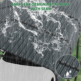 Hipicute 10' x 15' x 8.5' Heavy Duty Metal Carport with Galvanized Steel Roof, Steel Carport Kits Outdoor with Metal Roof, Galvanized Car Shelter for Tractors, Pickup, Boat, Car Hipicute