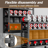 ZAOUS 3000LBS Storage Shelves,48" W Garage Shelving Heavy Duty 4 Tier Metal Storage Rack Shelf，Industrial Shelving Adjustable Shelf for Basement Warehouse 48" W x 24" D x 70" H，Black ZAOUS