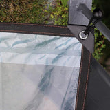 RAUMPA 8x10 ft Clear Plastic Vinyl Tarp with Grommets, Heavy Duty Waterproof Tarps and Sheeting for Chicken Coops, Patios, Greenhouses, Balconies, Gazebos, Porches, and Winter RAUMPA