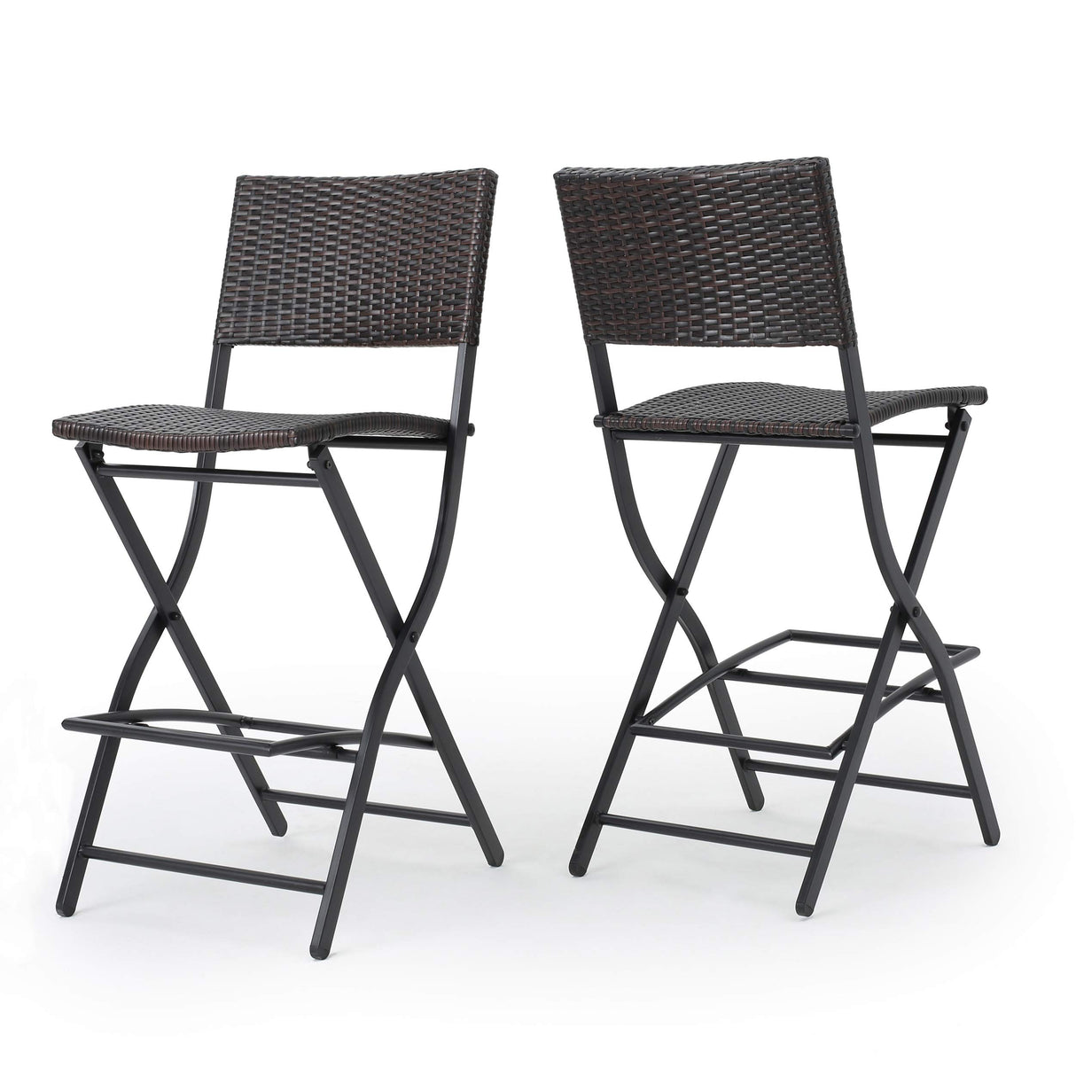 Christopher Knight Home Margarita Outdoor Wicker Barstools, 2-Pcs Set, Multibrown Christopher Knight Home