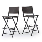 Christopher Knight Home Margarita Outdoor Wicker Barstools, 2-Pcs Set, Multibrown Christopher Knight Home