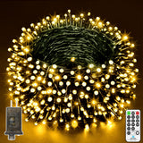 394FT 1000 LED Christmas Lights Outdoor String Lights 8 Modes & Timer Fairy Lights Plug in Waterproof LED String Lights for Xmas Yard Tree Patio Wedding Holiday Party Decorations (Warm White) ROADAYLY