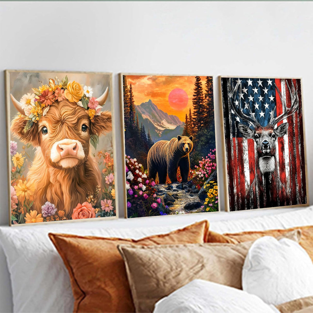 12 Pack Animals Diamond Art Kits for Adults, DIY 5D Diamond Painting Sets with Tools, Relaxing Gem Painting Craft Projects for Beginners, Home Wall Decor, Gift Idea(12X16 Inch) Gemozaic